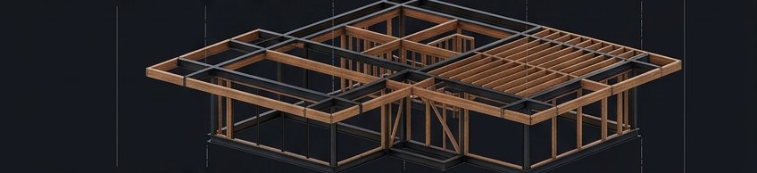 5. Timber & Steel Structural Framing layer of the house